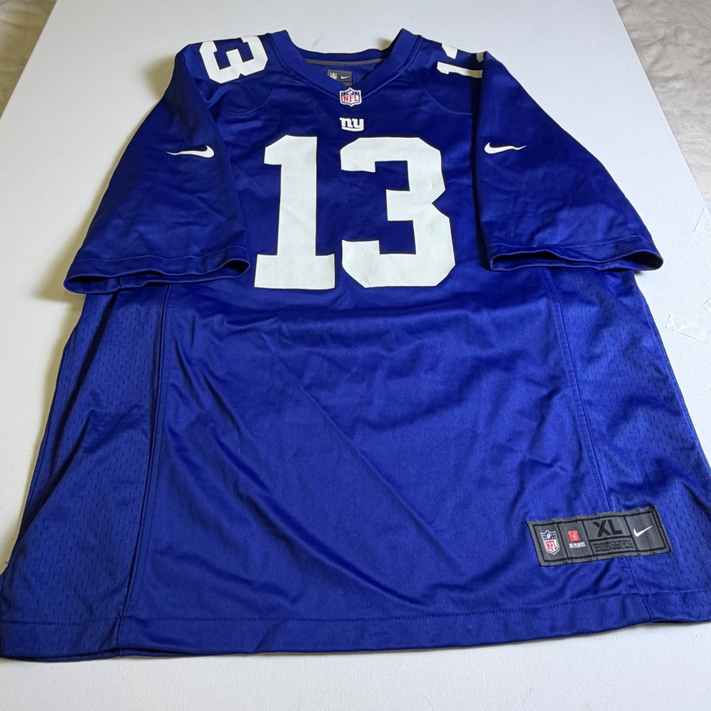 Nike NFL NY Giants Odell Beckham Jr 13 Jersey Mens XL Royal Blue 472804-495